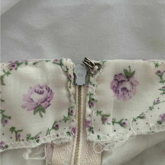 Vintage Zum Zum Floral Maxi Dress Sundress with Lace Union Made in USA Size 2 4 - Picture 9 of 16